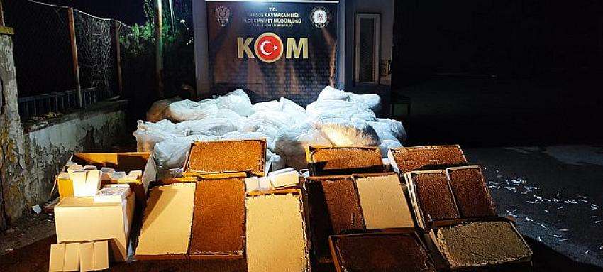 Tarsus'ta 959 Bin Makaron Ele Geçirildi