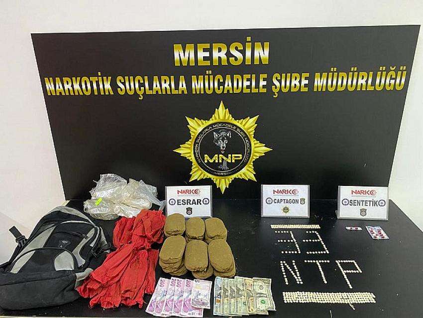 Toz Esrar ve Sentetik Captagon Hap Ele Geçirildi