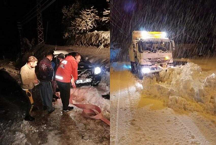 Toroslar&rsquo;da Karla Kaplı Yollar A&ccedil;ıldı